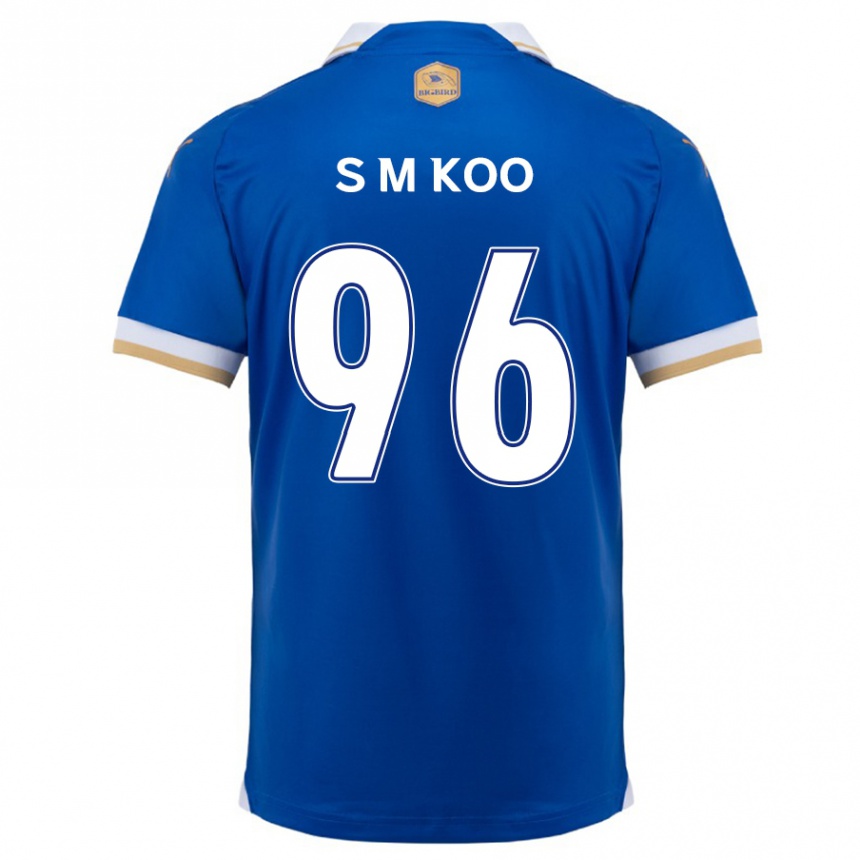 Vaikiškas Min-Seo Koo #96 Mėlyna Balta Namų Marškinėliai 2024/25 T-Shirt