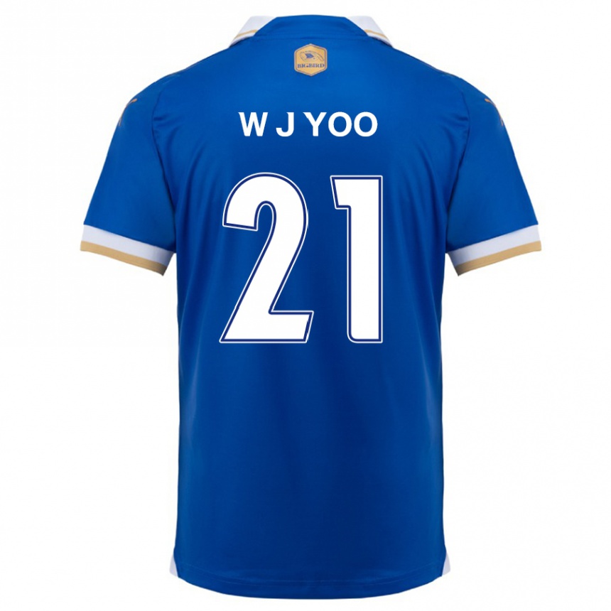 Vaikiškas Jin-Wook Yoo #21 Mėlyna Balta Namų Marškinėliai 2024/25 T-Shirt