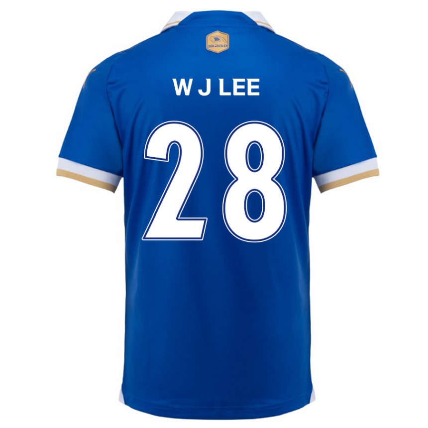 Vaikiškas Jun-Woo Lee #28 Mėlyna Balta Namų Marškinėliai 2024/25 T-Shirt