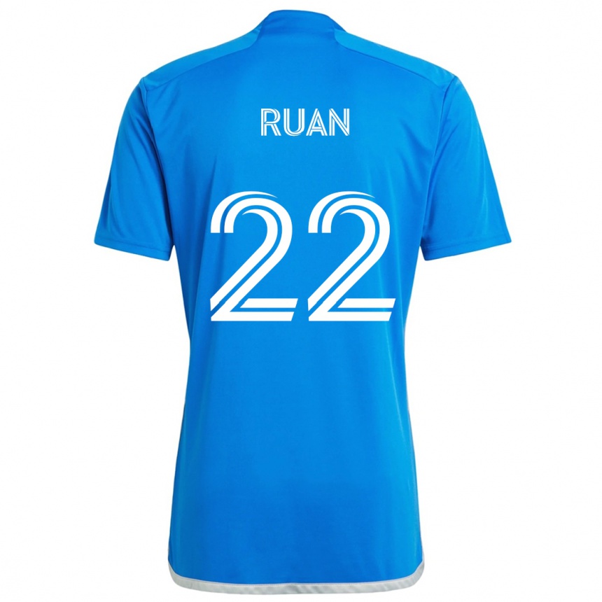 Vaikiškas Ruan #22 Mėlyna Balta Namų Marškinėliai 2024/25 T-Shirt