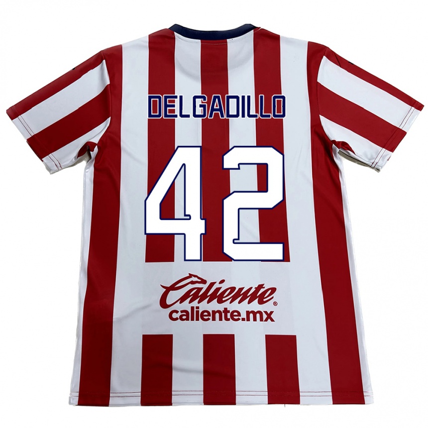 Vaikiškas Diego Delgadillo #42 Raudona Balta Namų Marškinėliai 2024/25 T-Shirt