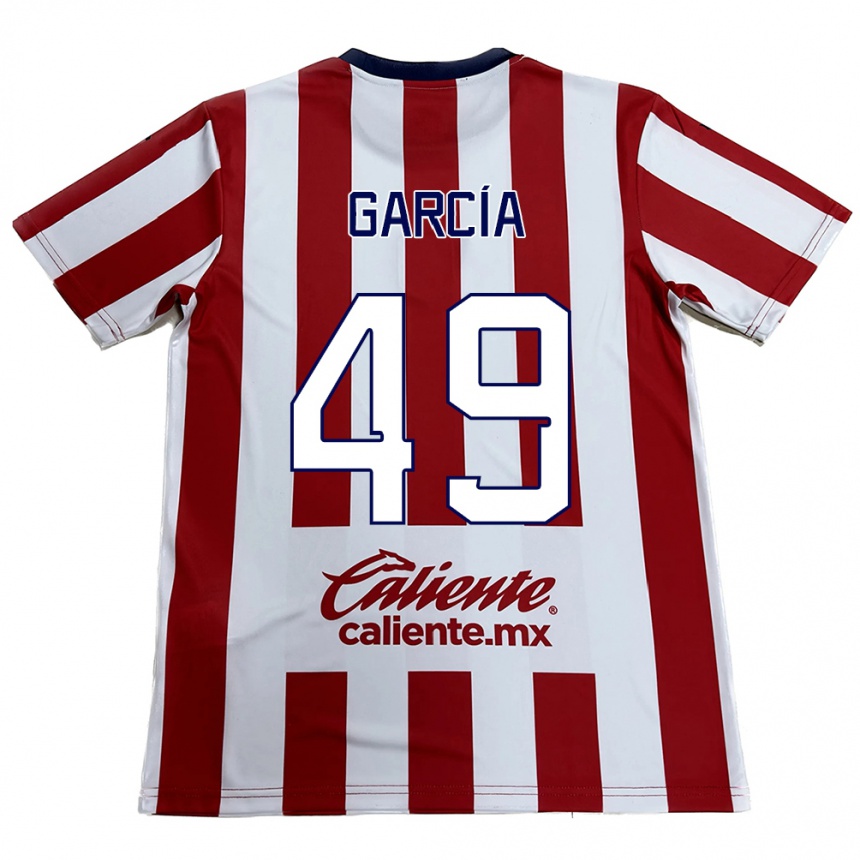 Vaikiškas Gilberto García #49 Raudona Balta Namų Marškinėliai 2024/25 T-Shirt