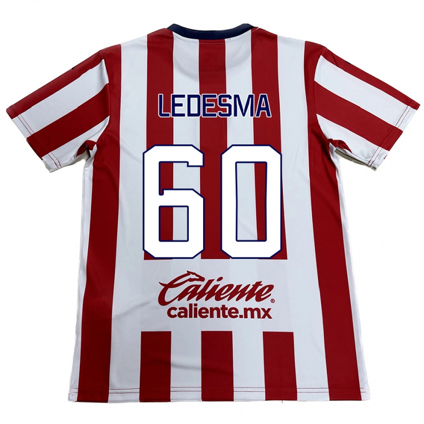 Vaikiškas Luis Ledesma #60 Raudona Balta Namų Marškinėliai 2024/25 T-Shirt