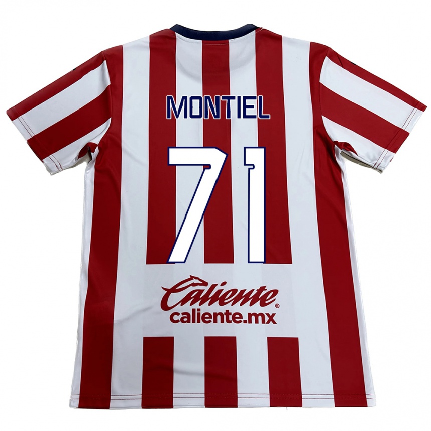 Vaikiškas Erick Montiel #71 Raudona Balta Namų Marškinėliai 2024/25 T-Shirt