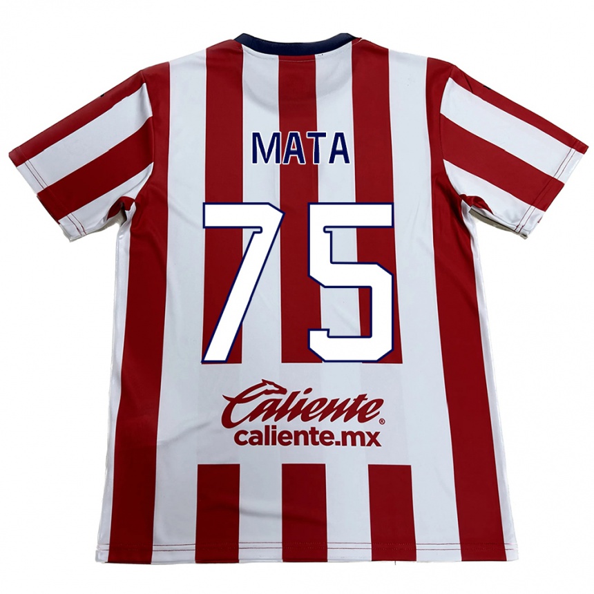 Vaikiškas Hugo Mata #75 Raudona Balta Namų Marškinėliai 2024/25 T-Shirt