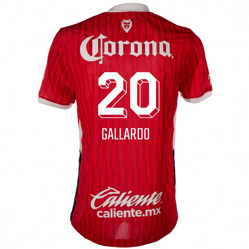 Vaikiškas Jesús Gallardo #20 Raudona Balta Namų Marškinėliai 2024/25 T-Shirt