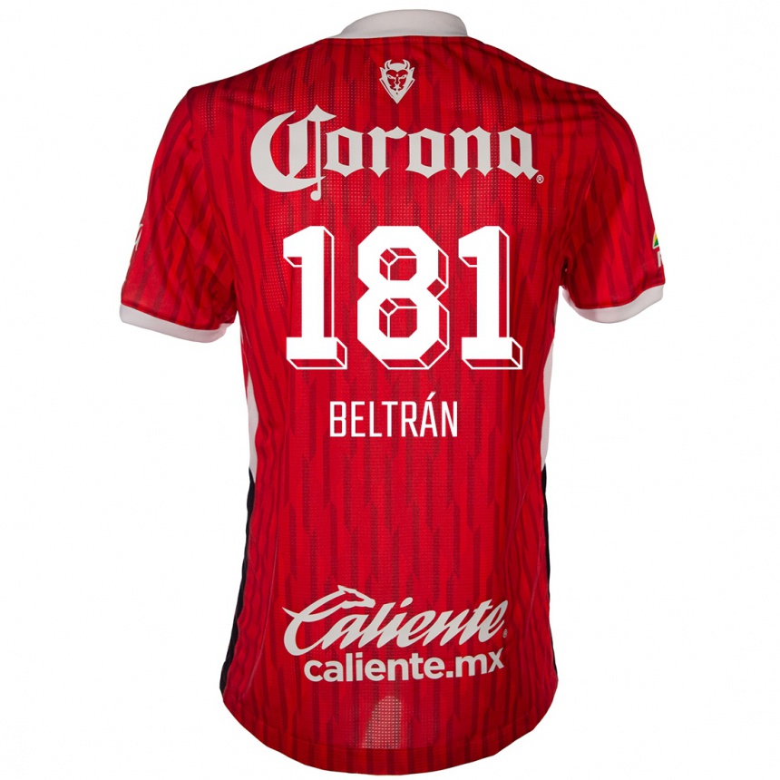 Vaikiškas Ronaldo Beltrán #181 Raudona Balta Namų Marškinėliai 2024/25 T-Shirt