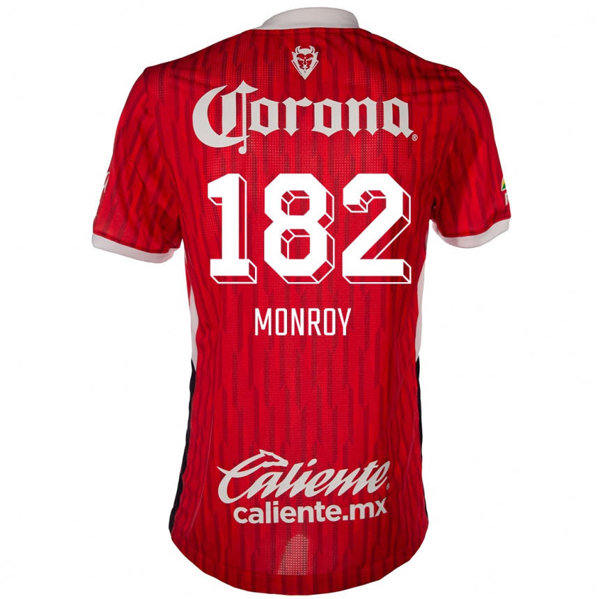 Vaikiškas Brayan Monroy #182 Raudona Balta Namų Marškinėliai 2024/25 T-Shirt