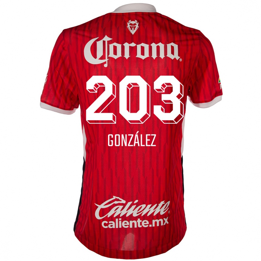 Vaikiškas Luis González #203 Raudona Balta Namų Marškinėliai 2024/25 T-Shirt