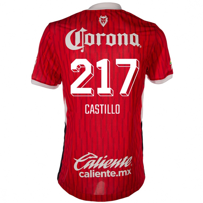 Vaikiškas Klever Castillo #217 Raudona Balta Namų Marškinėliai 2024/25 T-Shirt