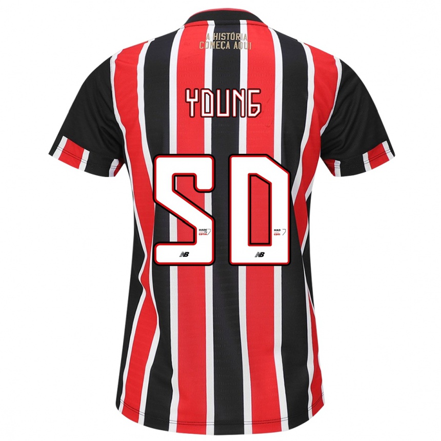 Vaikiškas Young #50 Juoda Raudona Balta Išvykos Marškinėliai 2024/25 T-Shirt