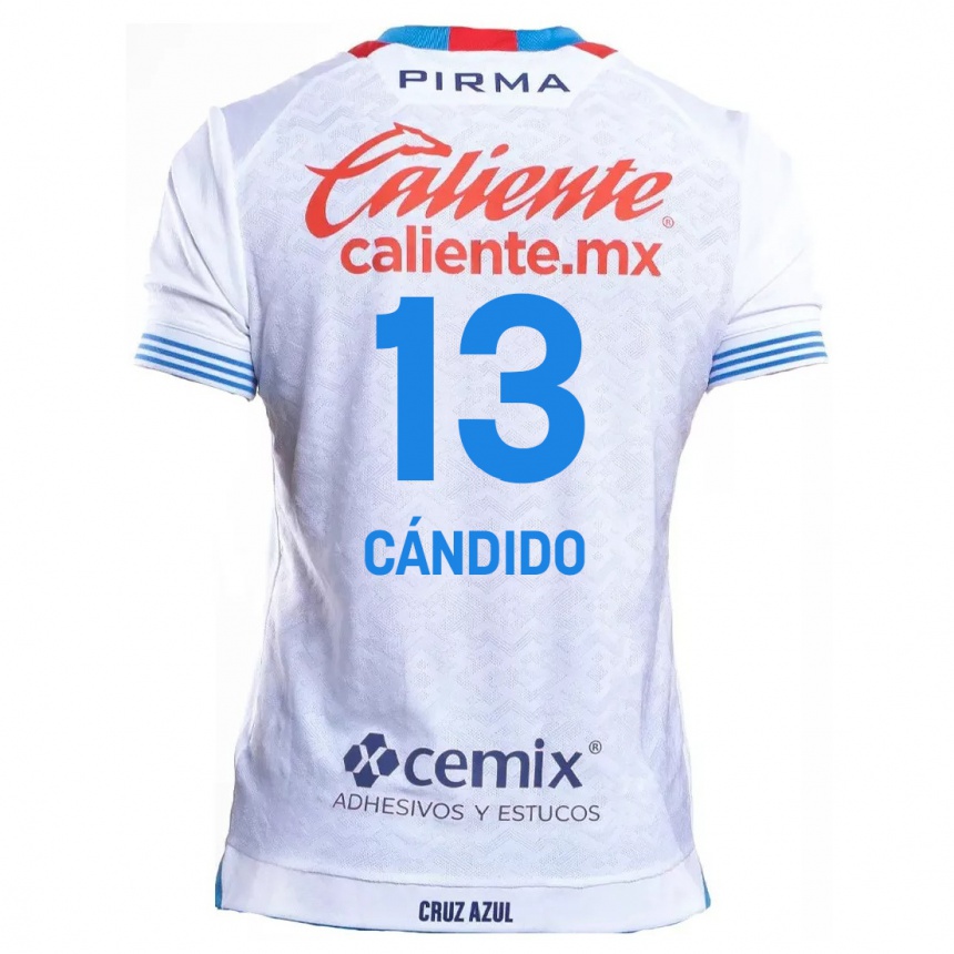 Vaikiškas Camilo Cándido #13 Balta Mėlyna Išvykos Marškinėliai 2024/25 T-Shirt