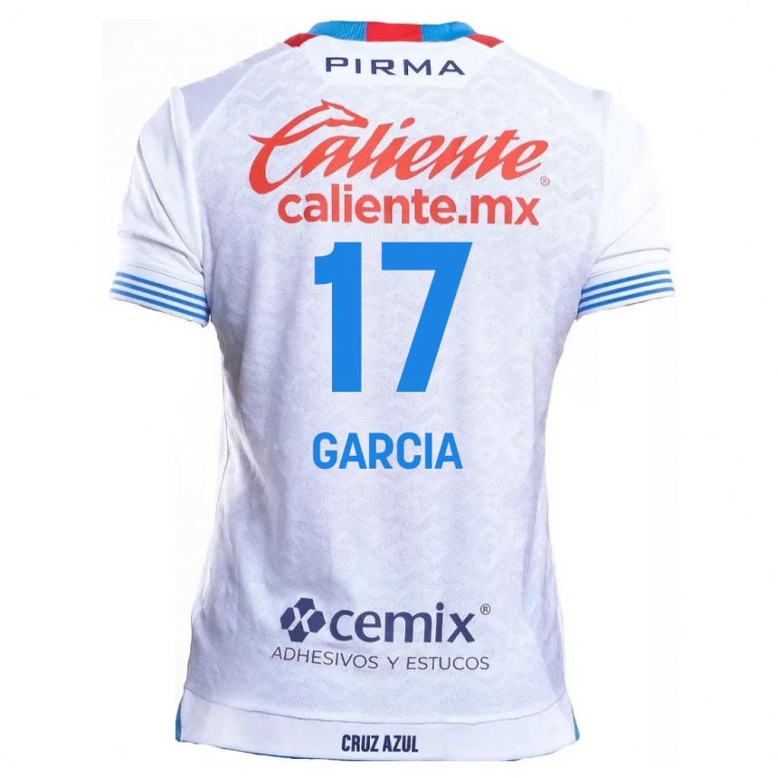 Vaikiškas Amaury Garcia #17 Balta Mėlyna Išvykos Marškinėliai 2024/25 T-Shirt