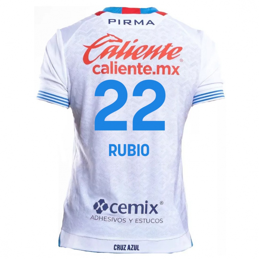 Vaikiškas Raymundo Rubio #22 Balta Mėlyna Išvykos Marškinėliai 2024/25 T-Shirt