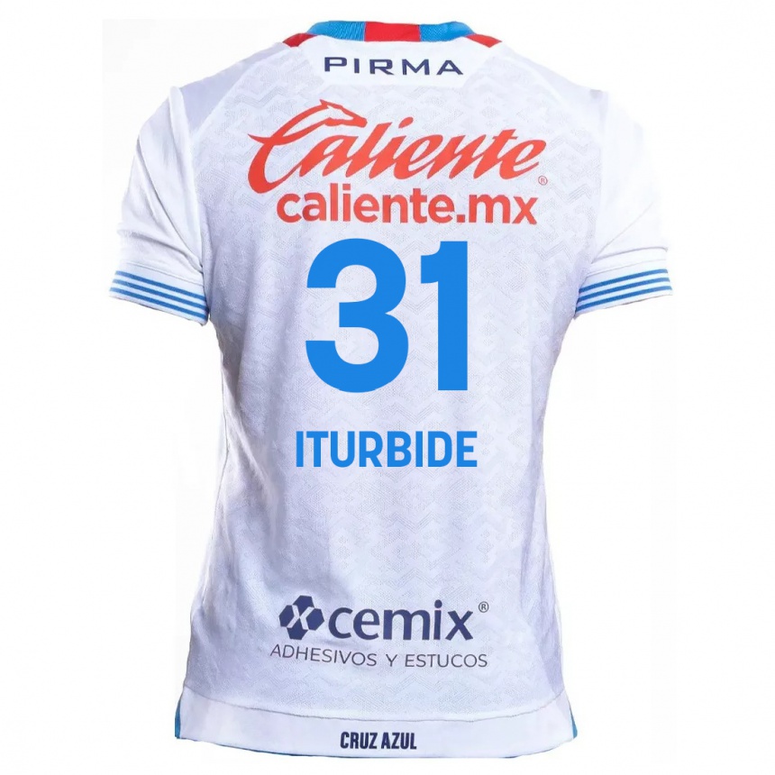 Vaikiškas Luis Iturbide #31 Balta Mėlyna Išvykos Marškinėliai 2024/25 T-Shirt