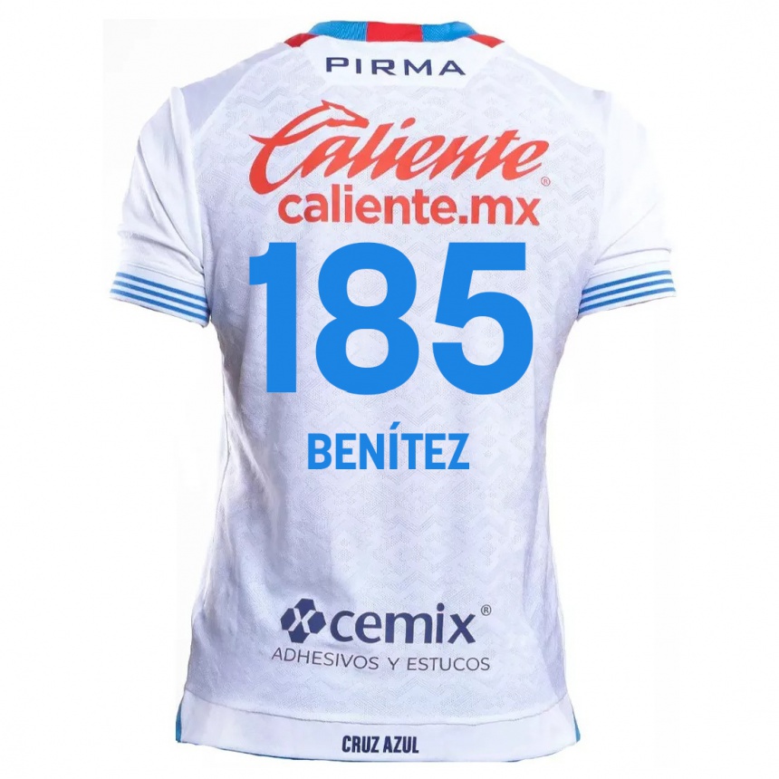 Vaikiškas Cristopher Benítez #185 Balta Mėlyna Išvykos Marškinėliai 2024/25 T-Shirt