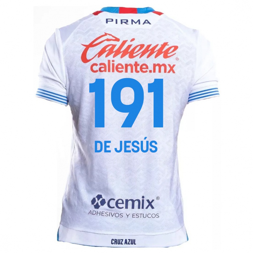 Vaikiškas Luis De Jesús #191 Balta Mėlyna Išvykos Marškinėliai 2024/25 T-Shirt