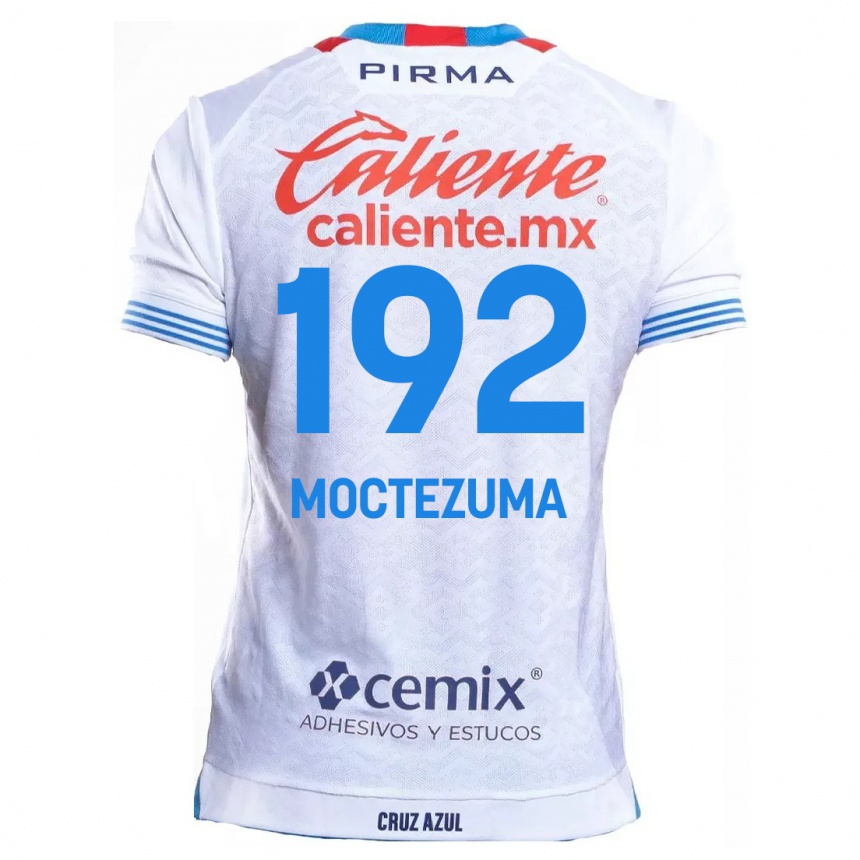 Vaikiškas Brayan Moctezuma #192 Balta Mėlyna Išvykos Marškinėliai 2024/25 T-Shirt