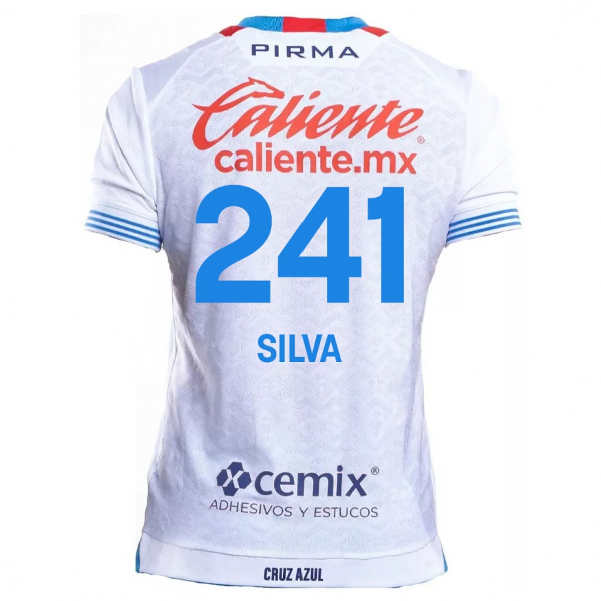 Vaikiškas Iván Silva #241 Balta Mėlyna Išvykos Marškinėliai 2024/25 T-Shirt