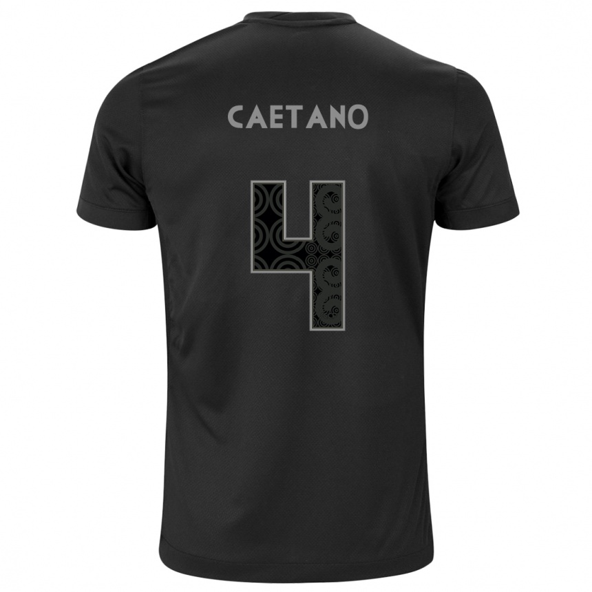 Vaikiškas Caetano #4 Juoda Išvykos Marškinėliai 2024/25 T-Shirt