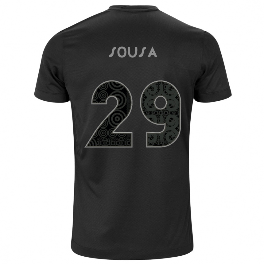 Vaikiškas Arthur Sousa #29 Juoda Išvykos Marškinėliai 2024/25 T-Shirt