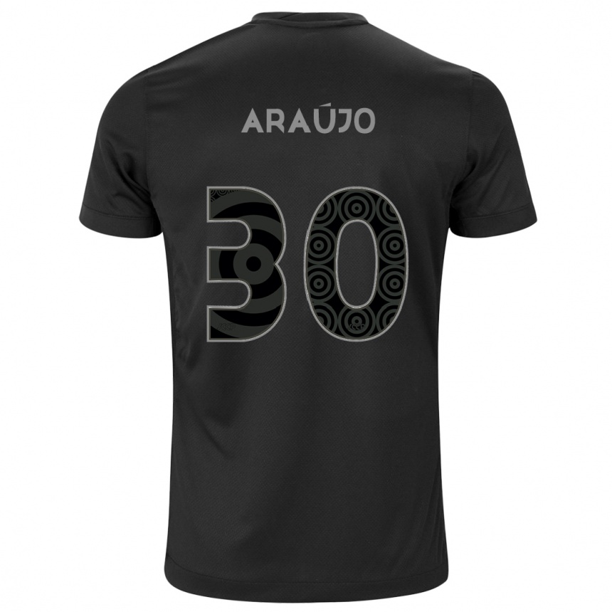 Vaikiškas Matheus Araújo #30 Juoda Išvykos Marškinėliai 2024/25 T-Shirt