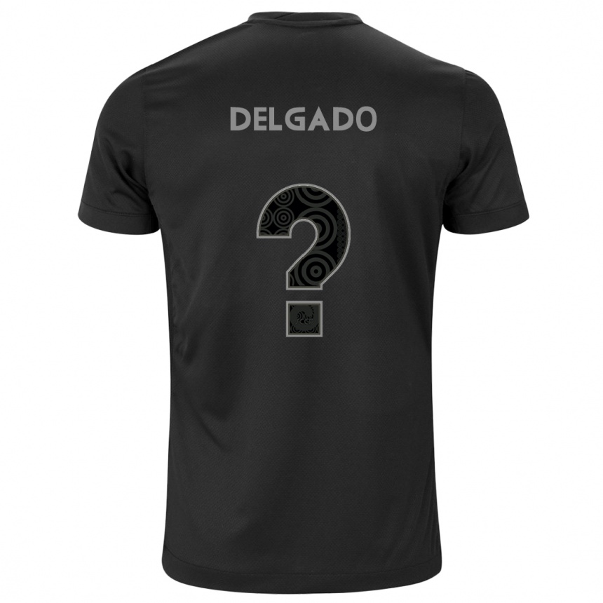 Vaikiškas Franco Delgado #0 Juoda Išvykos Marškinėliai 2024/25 T-Shirt