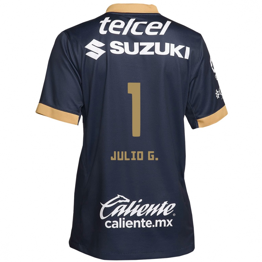 Vaikiškas Julio González #1 Obsidian Gold White Išvykos Marškinėliai 2024/25 T-Shirt