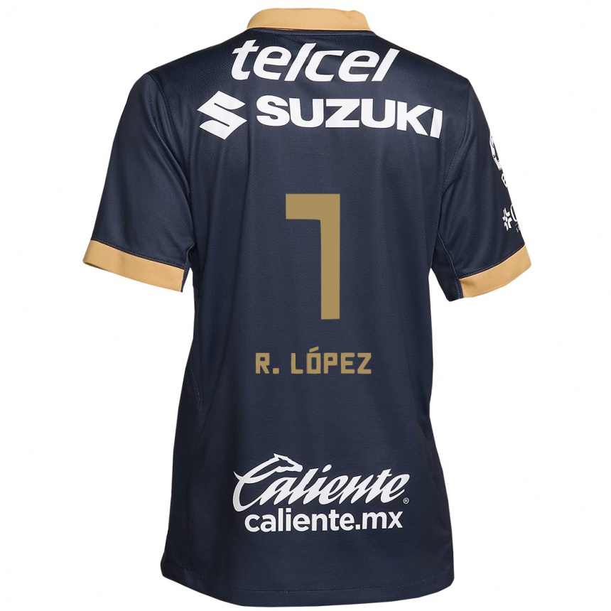 Vaikiškas Rodrigo López #7 Obsidian Gold White Išvykos Marškinėliai 2024/25 T-Shirt