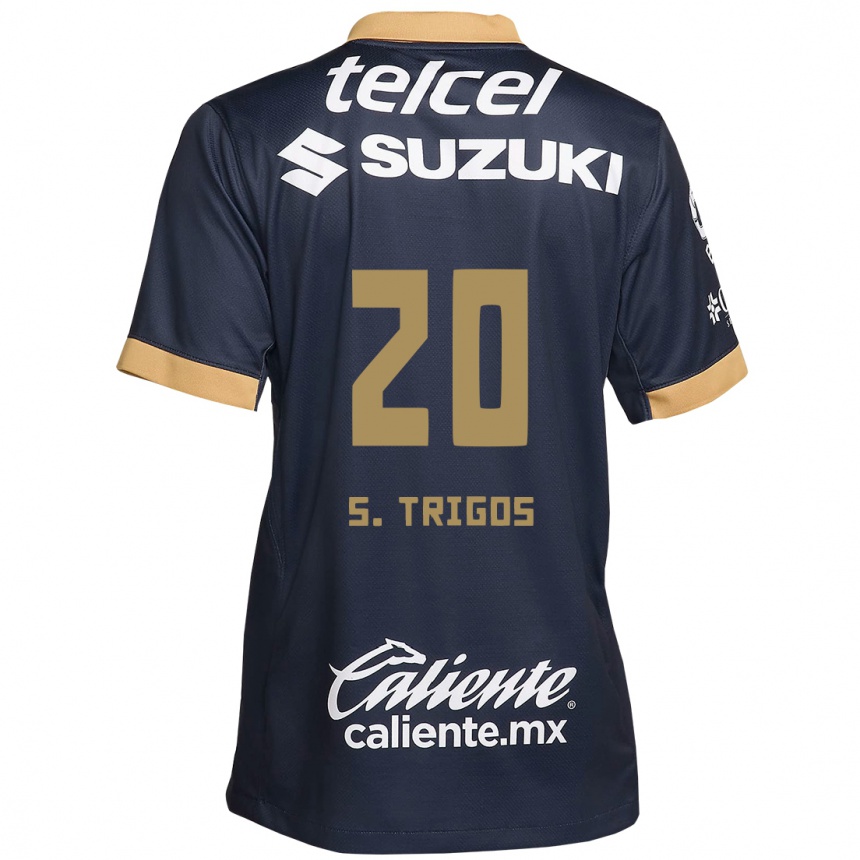 Vaikiškas Santiago Trigos #20 Obsidian Gold White Išvykos Marškinėliai 2024/25 T-Shirt