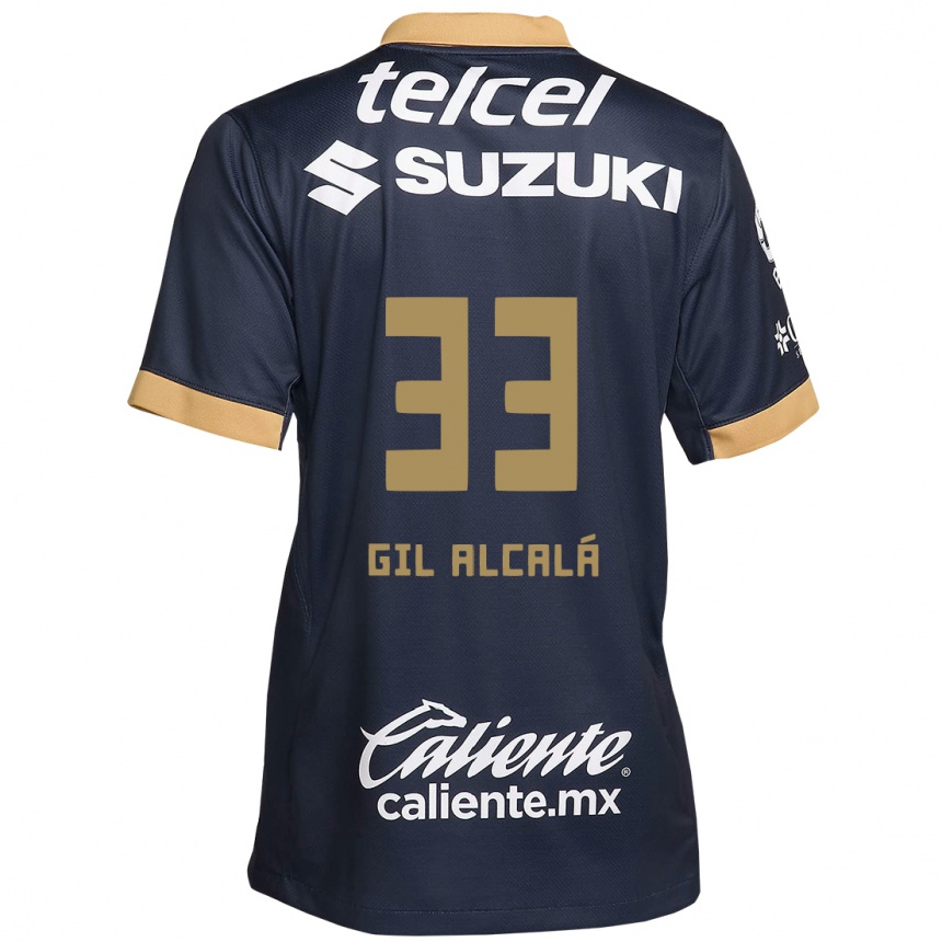 Vaikiškas Gil Alcalá #33 Obsidian Gold White Išvykos Marškinėliai 2024/25 T-Shirt