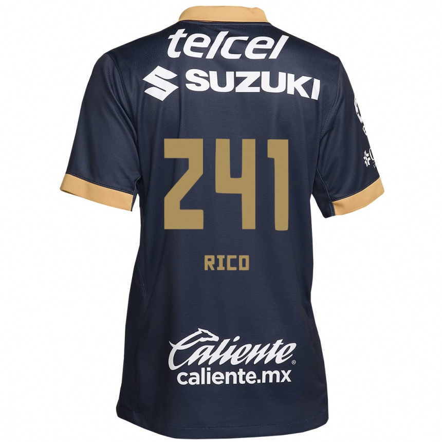 Vaikiškas Ángel Rico #241 Obsidian Gold White Išvykos Marškinėliai 2024/25 T-Shirt