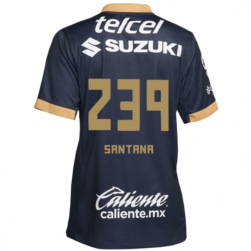 Vaikiškas Guillermo Santana #239 Obsidian Gold White Išvykos Marškinėliai 2024/25 T-Shirt