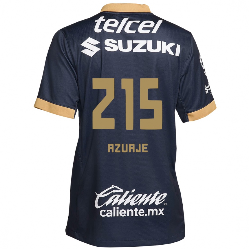 Vaikiškas Ángel Azuaje #215 Obsidian Gold White Išvykos Marškinėliai 2024/25 T-Shirt