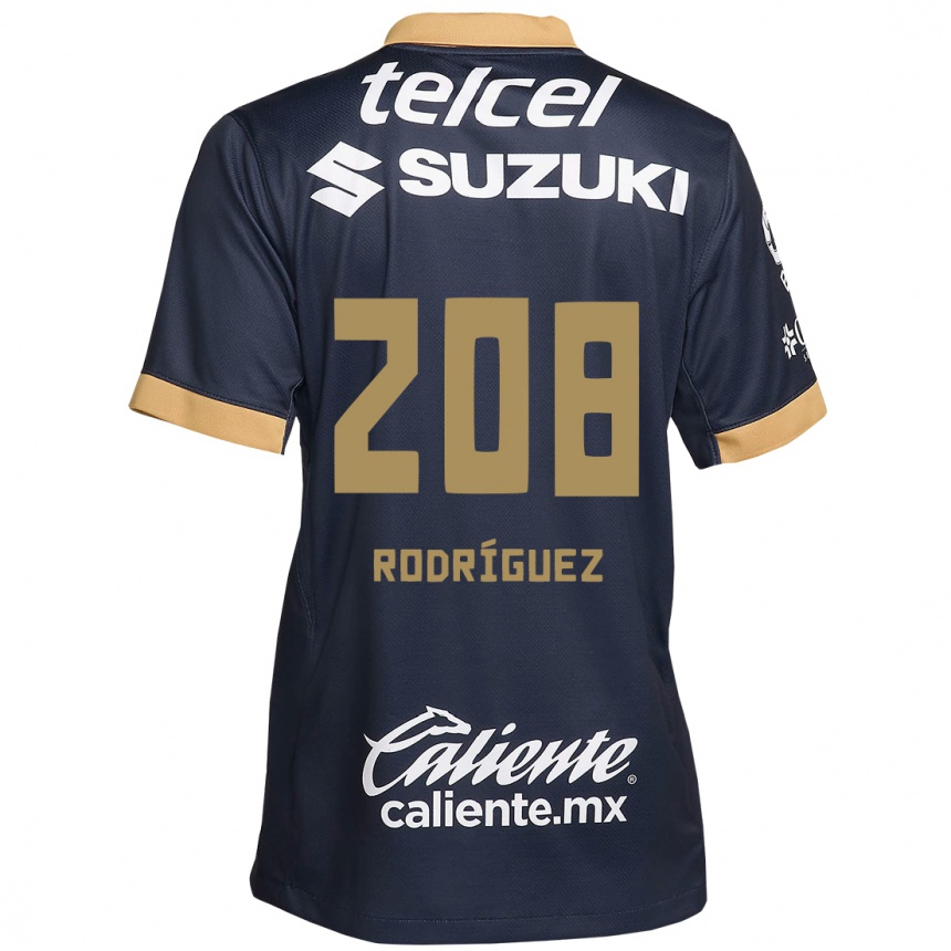 Vaikiškas Gael Rodríguez #208 Obsidian Gold White Išvykos Marškinėliai 2024/25 T-Shirt