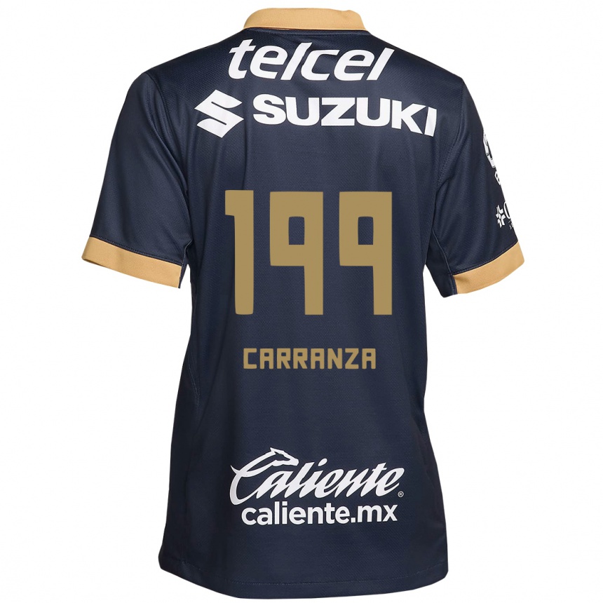 Vaikiškas Kléber Carranza #199 Obsidian Gold White Išvykos Marškinėliai 2024/25 T-Shirt