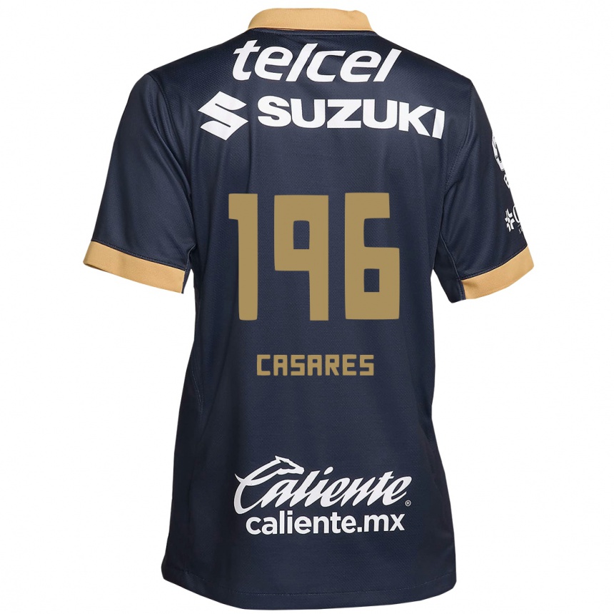 Vaikiškas Mateo Casares #196 Obsidian Gold White Išvykos Marškinėliai 2024/25 T-Shirt