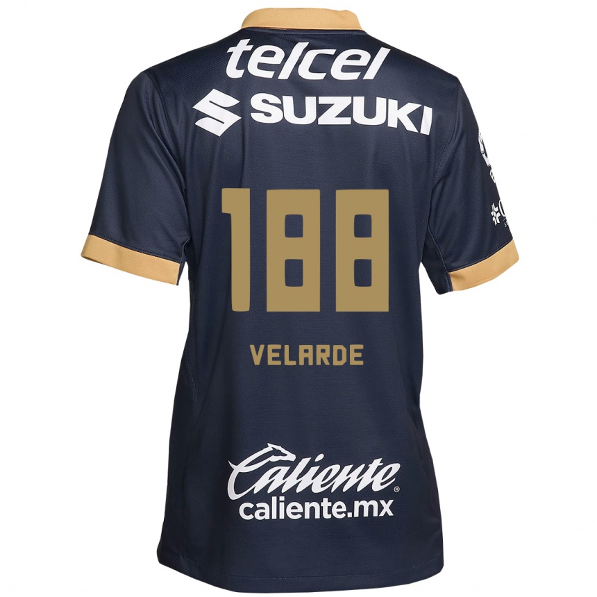 Vaikiškas Andrés Velarde #188 Obsidian Gold White Išvykos Marškinėliai 2024/25 T-Shirt