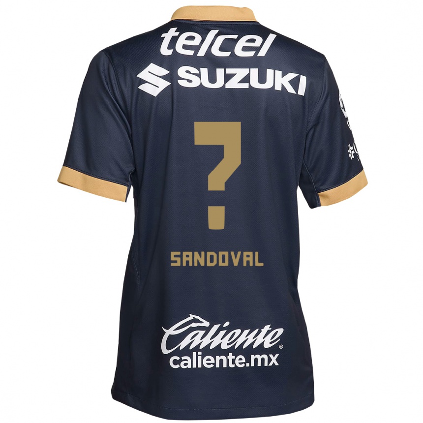 Vaikiškas Kevin Sandoval #0 Obsidian Gold White Išvykos Marškinėliai 2024/25 T-Shirt