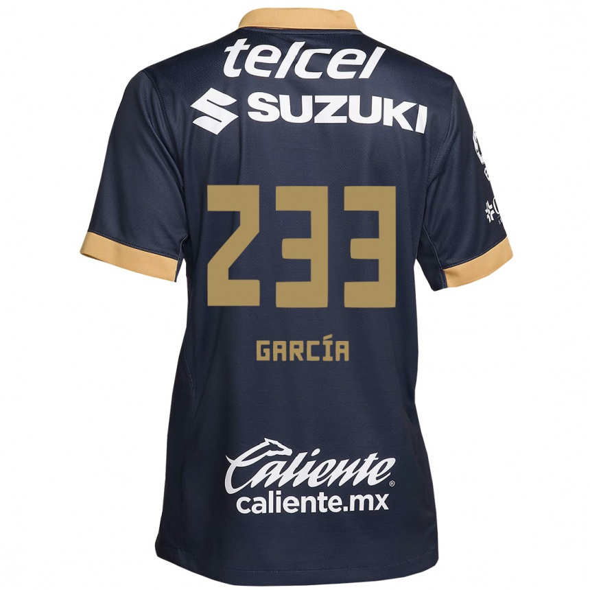 Vaikiškas Carlos García #233 Obsidian Gold White Išvykos Marškinėliai 2024/25 T-Shirt