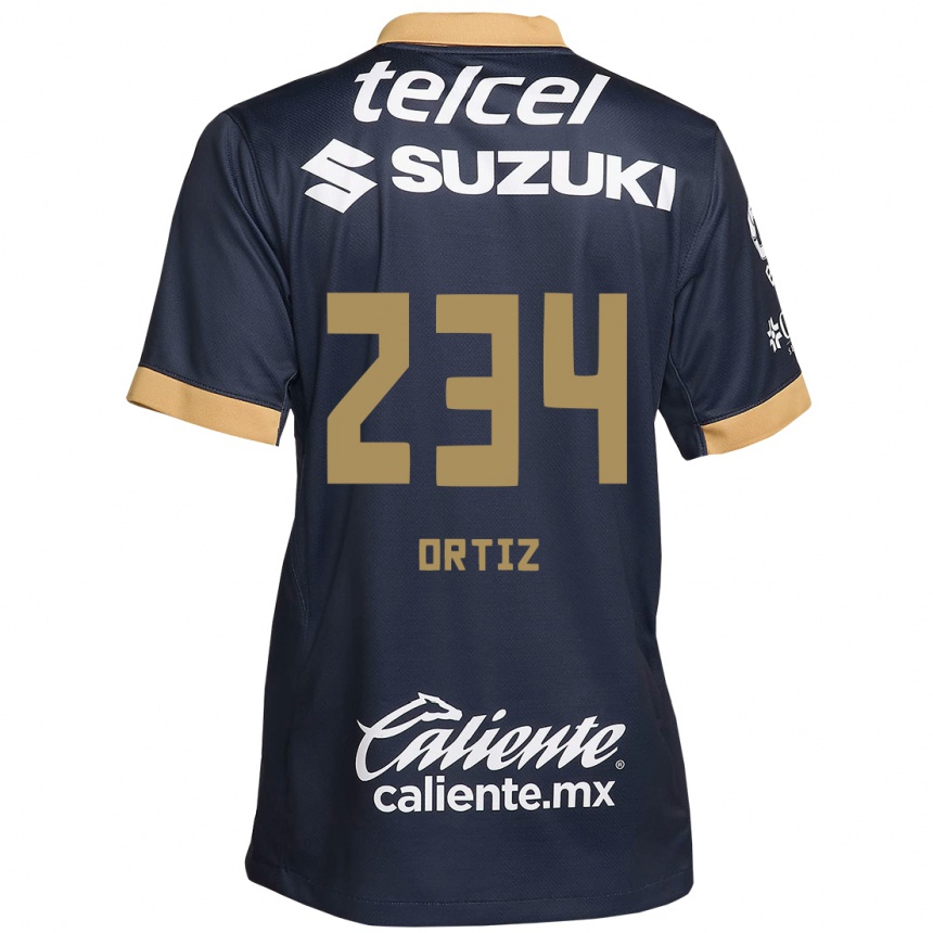 Vaikiškas Jorge Ortiz #234 Obsidian Gold White Išvykos Marškinėliai 2024/25 T-Shirt