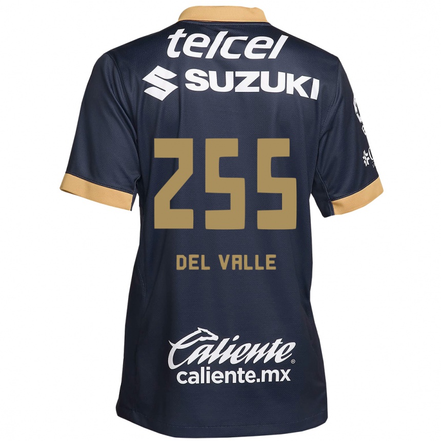 Vaikiškas Yonathan Del Valle #255 Obsidian Gold White Išvykos Marškinėliai 2024/25 T-Shirt