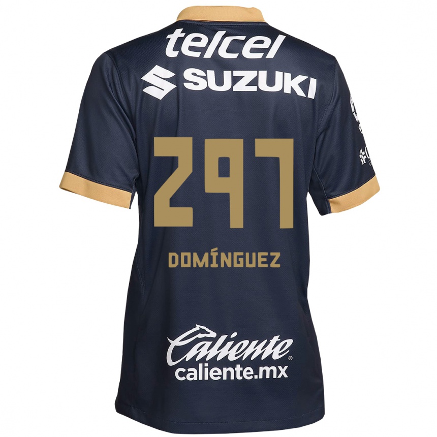 Vaikiškas Julio Domínguez #297 Obsidian Gold White Išvykos Marškinėliai 2024/25 T-Shirt