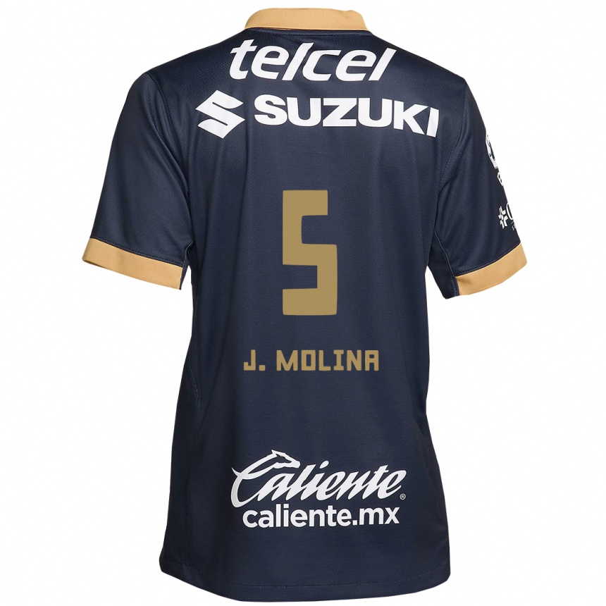 Vaikiškas Jesús Molina #5 Obsidian Gold White Išvykos Marškinėliai 2024/25 T-Shirt