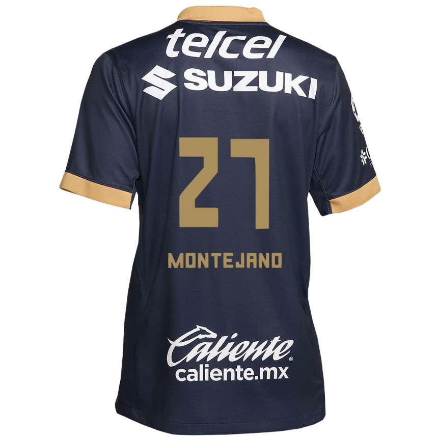 Vaikiškas Emanuel Montejano #27 Obsidian Gold White Išvykos Marškinėliai 2024/25 T-Shirt