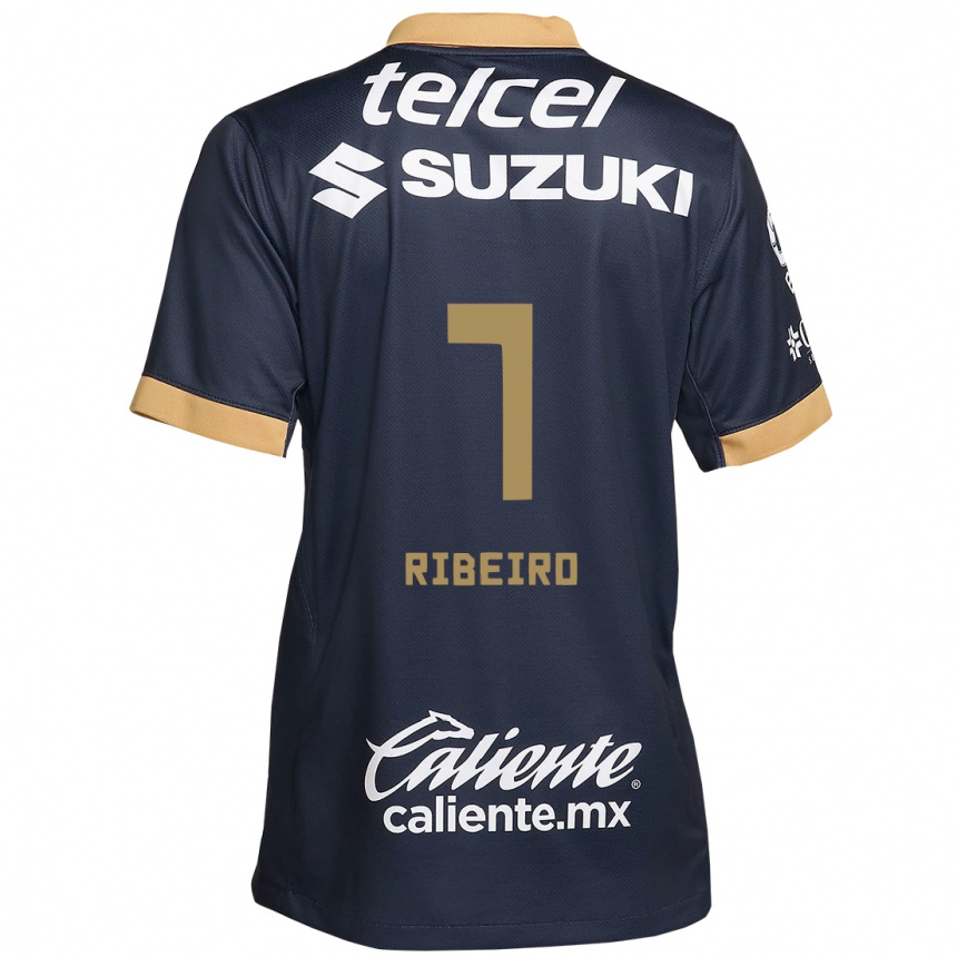 Vaikiškas Stephanie Ribeiro #7 Obsidian Gold White Išvykos Marškinėliai 2024/25 T-Shirt