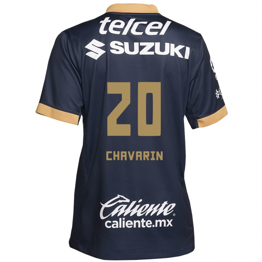 Vaikiškas Aerial Chavarin #20 Obsidian Gold White Išvykos Marškinėliai 2024/25 T-Shirt