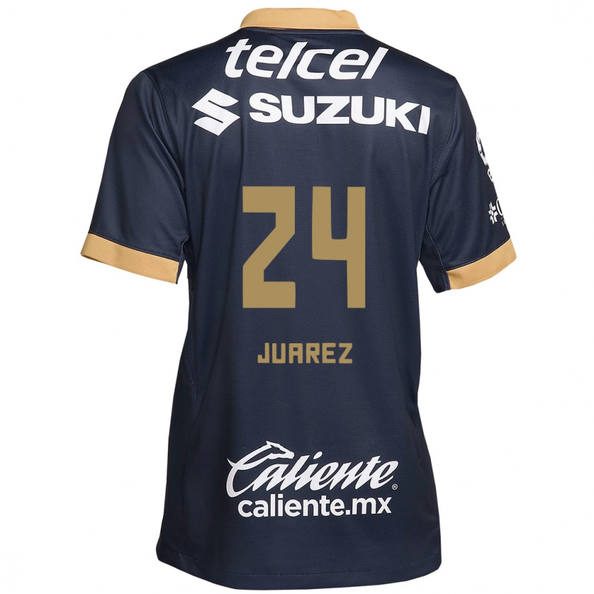 Vaikiškas Gabriela Juarez #24 Obsidian Gold White Išvykos Marškinėliai 2024/25 T-Shirt