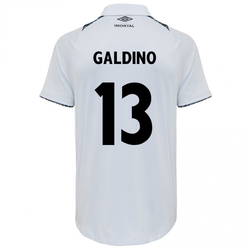 Vaikiškas Everton Galdino #13 Balta Mėlyna Išvykos Marškinėliai 2024/25 T-Shirt