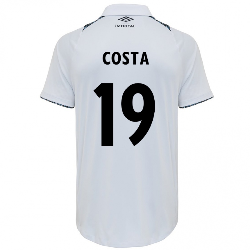 Vaikiškas Diego Costa #19 Balta Mėlyna Išvykos Marškinėliai 2024/25 T-Shirt